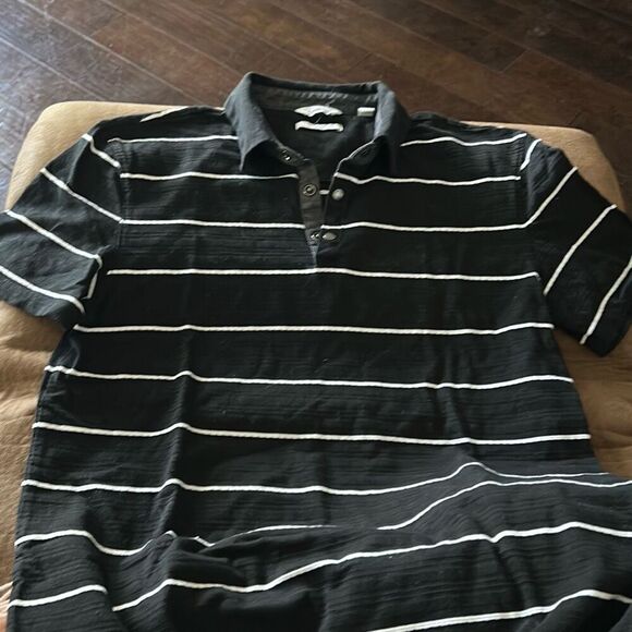 Calvin Klein Other - Calvin Klein Men's Black/White Striped Slim Fit Polo Shirt, Black , M.